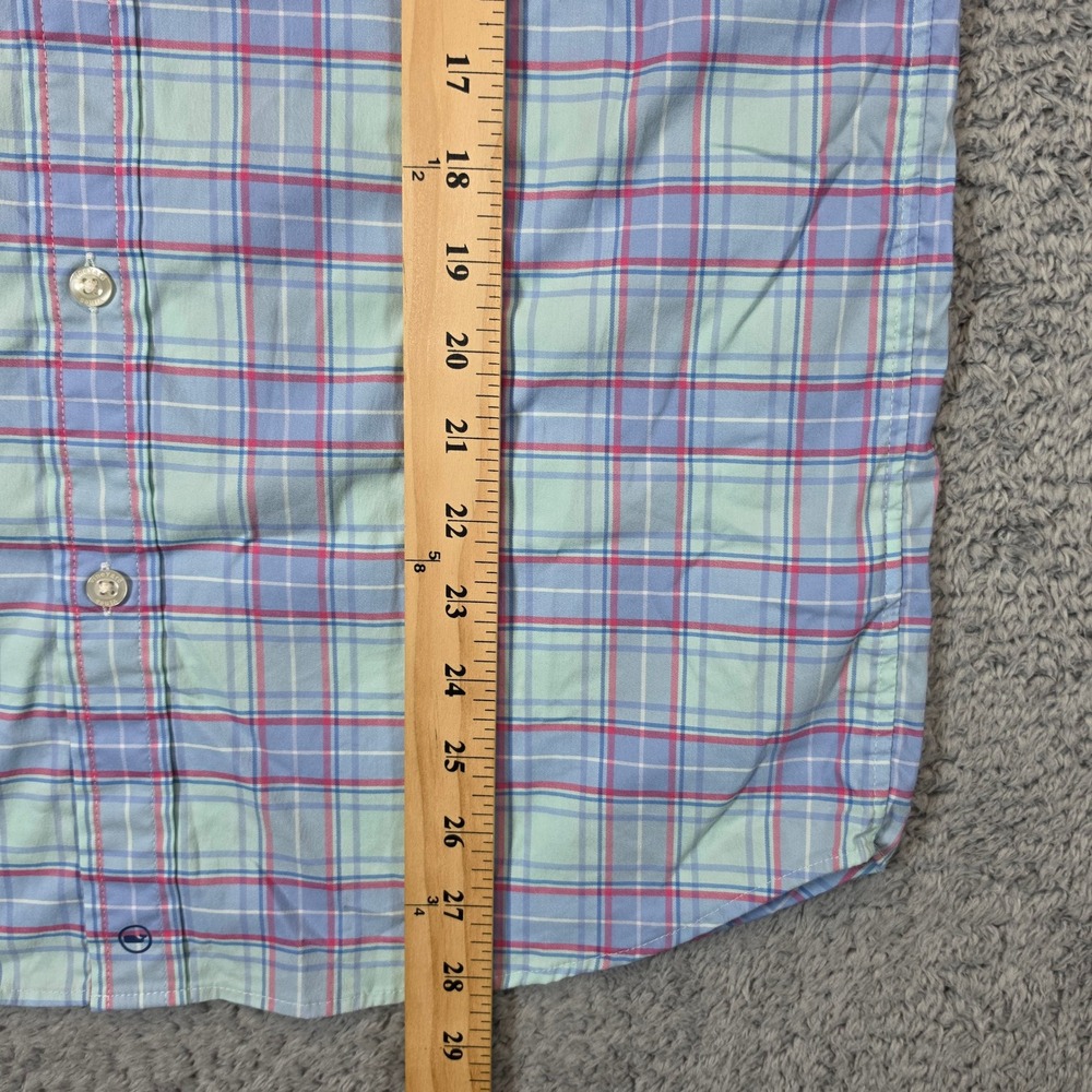 Vineyard Vines Performance Shirt Mens S Blue Plaid OTG brrr Cooling Button Down - Picture 8 of 9